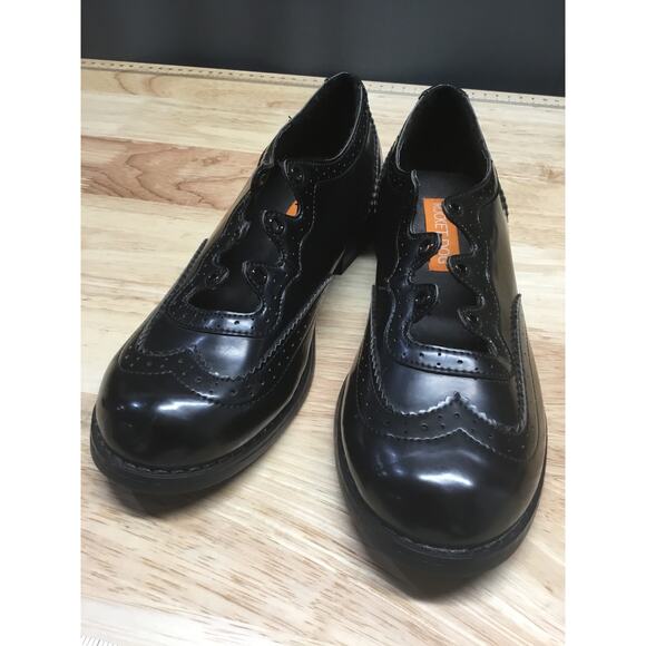 Rocket Dog Oxford Shoes Women's 6 Black Patent Leather Wingtip Brogue Low Top - Picture 1 of 8
